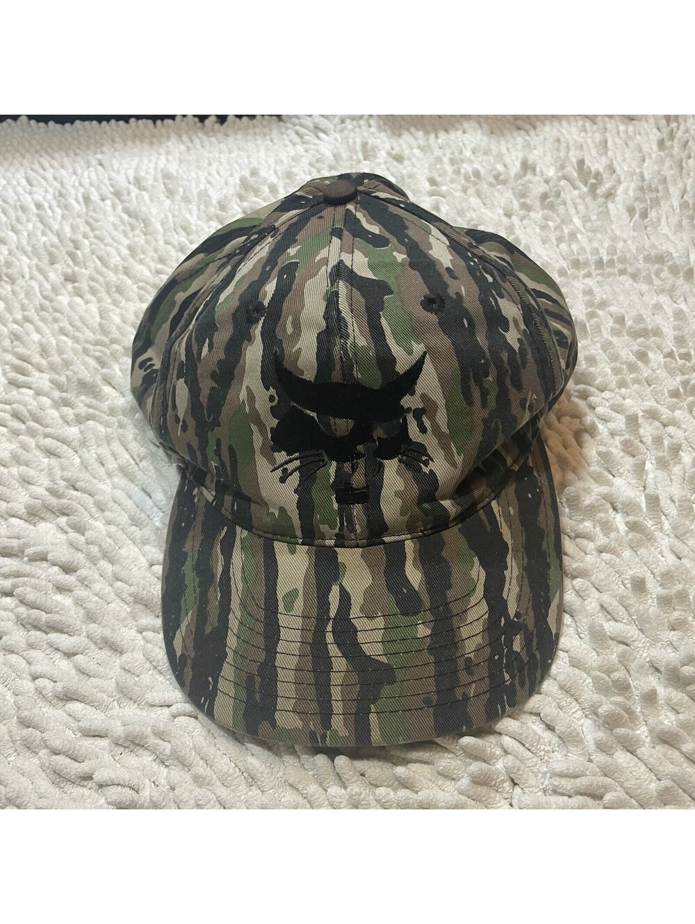 Cyrk Hat Cap Baseball One Size Mens Camo Black Cat Hunting Lightweight Logo